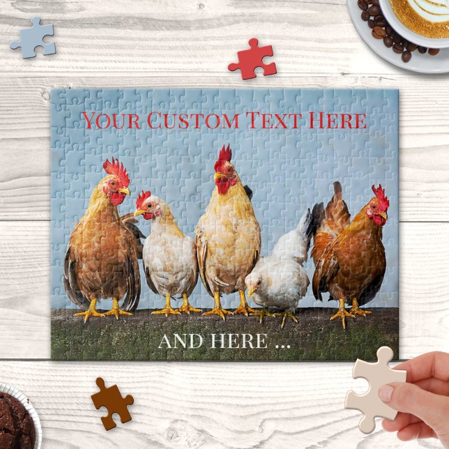 Rompecabezas de las aves de la granja de pollo (Farm birds puzzle featuring chicken friends talking to each other - family puzzle for a rainy day)