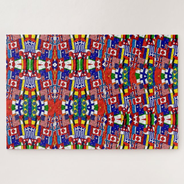 Rompecabezas de las banderas del mundo (Horizontal)