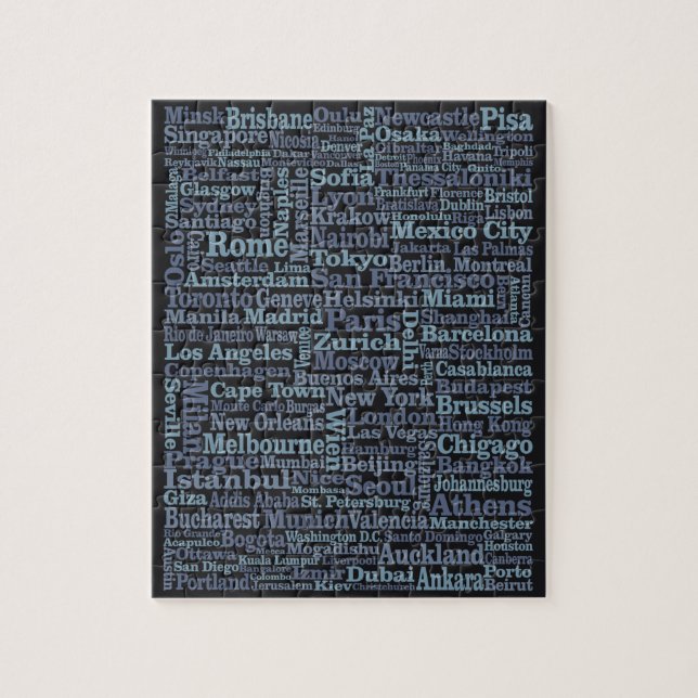 Rompecabezas de las ciudades del mundo (Vertical)