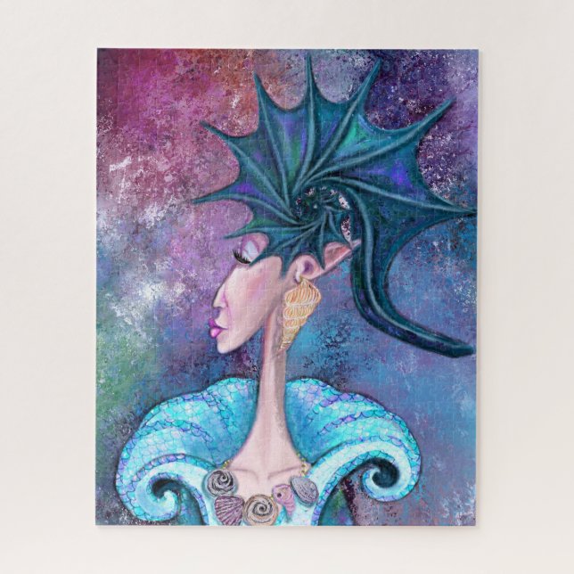 Rompecabezas de las conchas marinas Lady Jigsaw -  (Vertical)