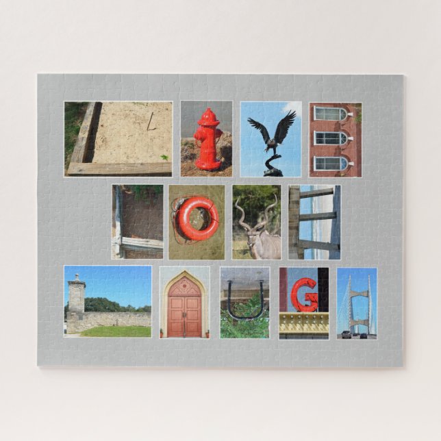 Rompecabezas de las letras de imágenes de LOVE LOV (Horizontal)