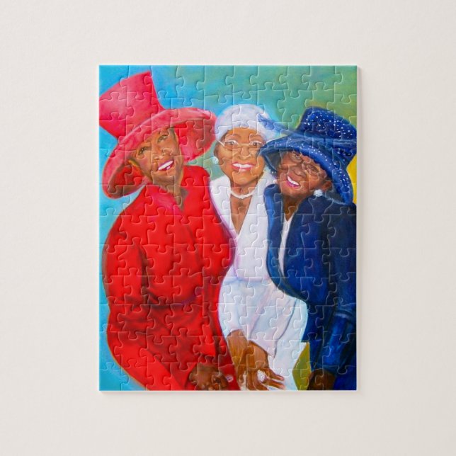 Rompecabezas "de las señoras del gorra de la (Vertical)