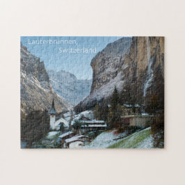 Rompecabezas de Lauterbrunnen con la caja de