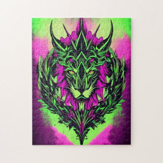 Rompecabezas de león de acuarela majestuosa - 252 