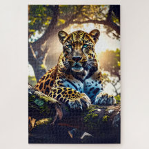 - Rompecabezas de Leopardo Abstracto en Árbol – Vi