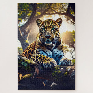 - Rompecabezas de Leopardo Abstracto en Árbol – Vi