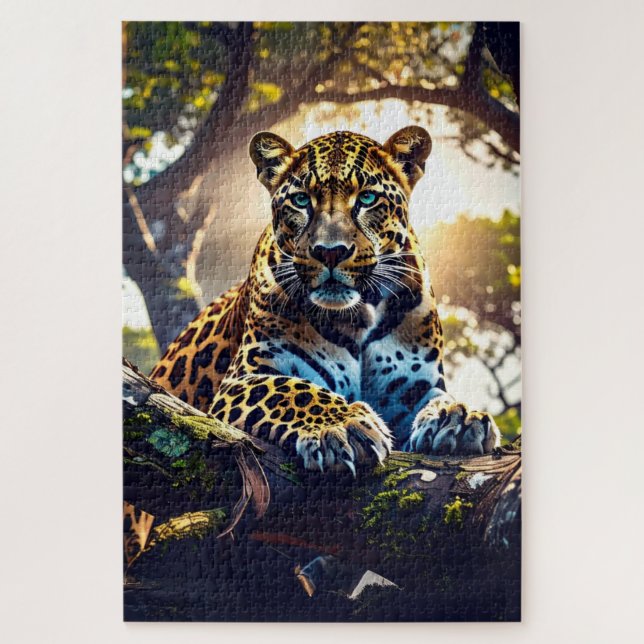 - Rompecabezas de Leopardo Abstracto en Árbol – Vi (Vertical)