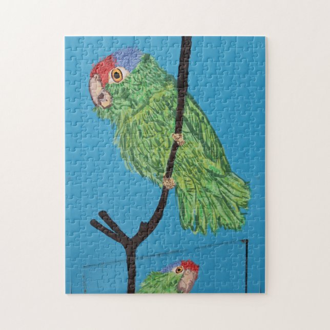 rompecabezas de loro verde (Vertical)