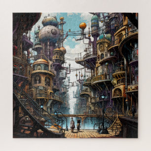 Rompecabezas de los apartamentos Steampunk City