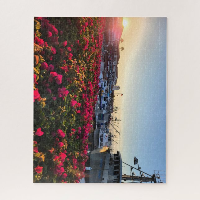 rompecabezas de los barcos de pesca en un puerto (Vertical)