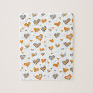 Rompecabezas de los corazones de arte de lápiz