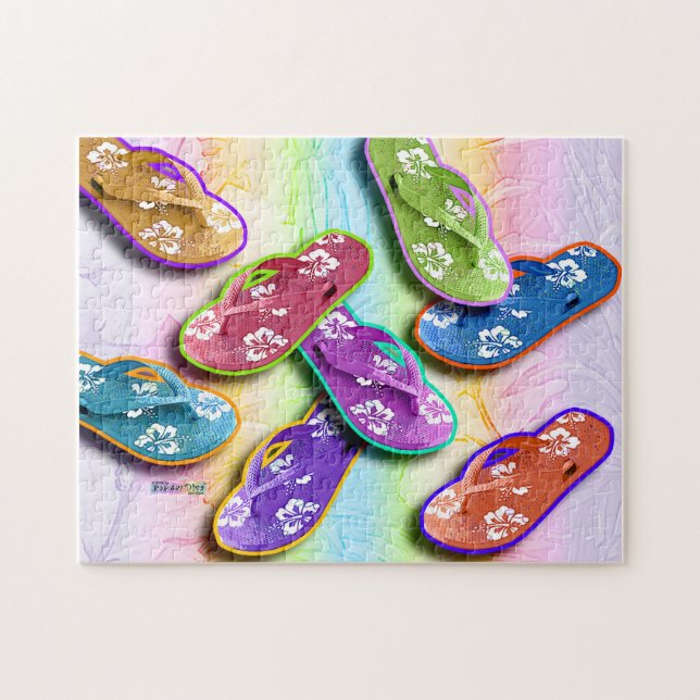 Rompecabezas de los flips-flopes (Horizontal)