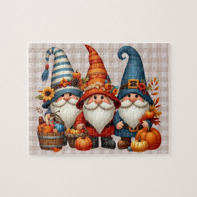 Rompecabezas de los gnomos de otoño (Horizontal)