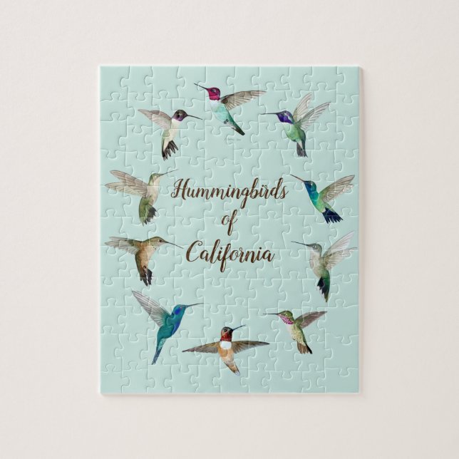 Rompecabezas de los Hummingbirds de California (Vertical)