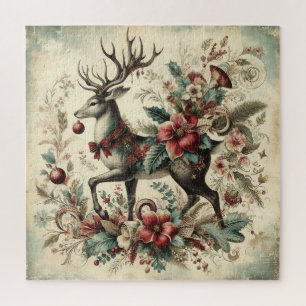 Rompecabezas de los Navidades clásicos Deer Jigsaw