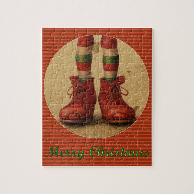 Rompecabezas de los Navidades de Elf Legs (Vertical)