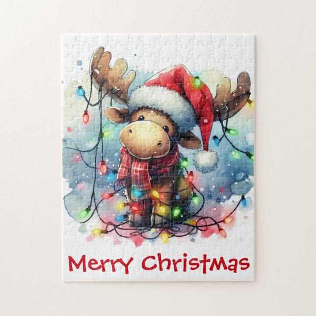 Rompecabezas de los navidades Moose (Vertical)