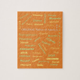 Rompecabezas de los nombres de los nativos estadou