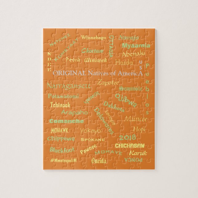 Rompecabezas de los nombres de los nativos estadou (Vertical)