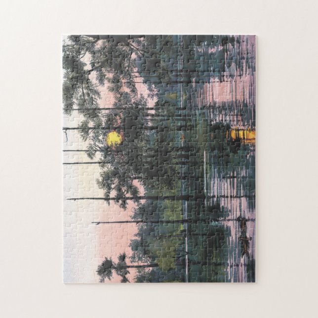 Rompecabezas de los patos de madera de Atchafalaya (Vertical)