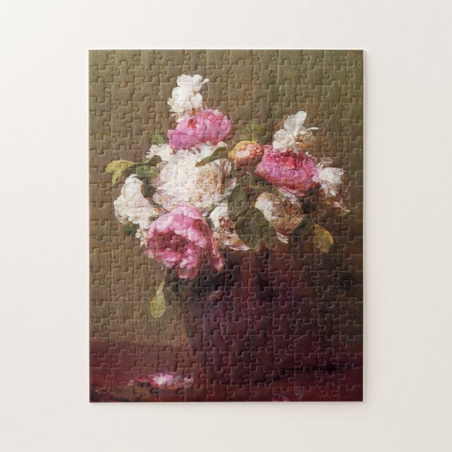 Rompecabezas de los Peonies y de los rosas de (Vertical)