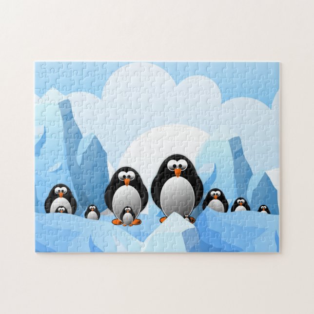 Rompecabezas de los pingüinos de invierno (Horizontal)