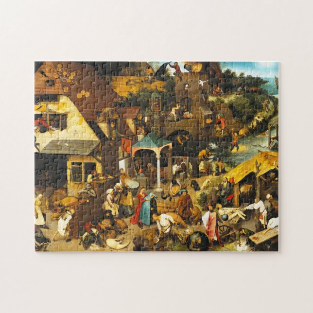 Rompecabezas de los proverbios de Pieter Bruegel (Horizontal)