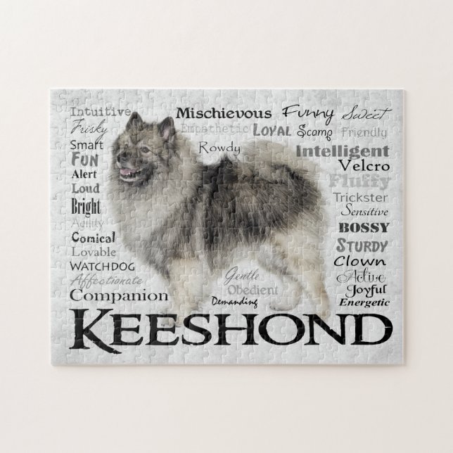 Rompecabezas de los rasgos del Keeshond (Horizontal)