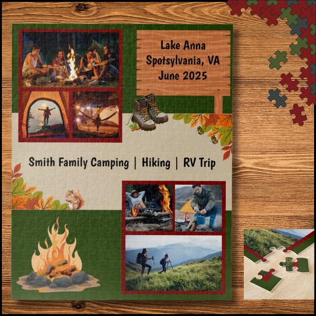 Rompecabezas de los Recuerdos de senderismo RV (Family Camping RV Hiking Memories Puzzle)