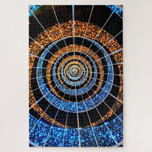 Rompecabezas de Luces Centelleantes en Espiral (Vertical)