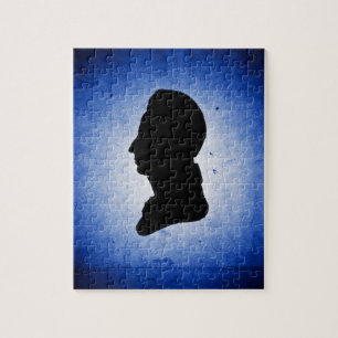 Rompecabezas de "Man Silhouette on Blue"