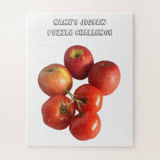 Rompecabezas de Manzanas y Tomates Frescos