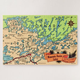 Rompecabezas de Mapa de Lagos de Minnesota 20x30