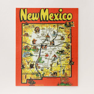 Rompecabezas de mapa de postal de Nuevo México 16x