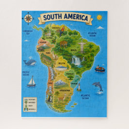 Rompecabezas de Mapa Educativo de América del Sur