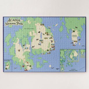 Rompecabezas de Mapa Ilustrado del Parque Nacional