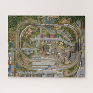 Rompecabezas de maqueta de ferrocarril
