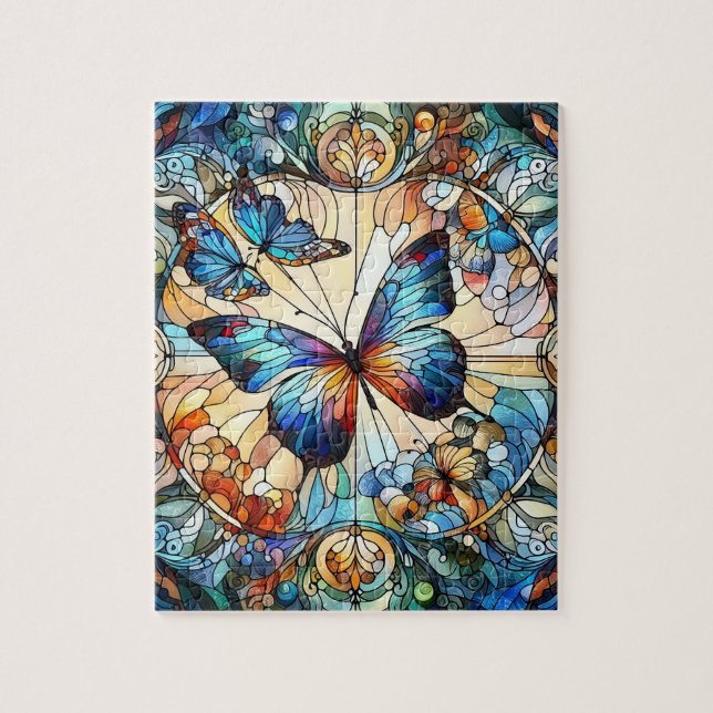 Rompecabezas de Mariposa Mosaico (Vertical)