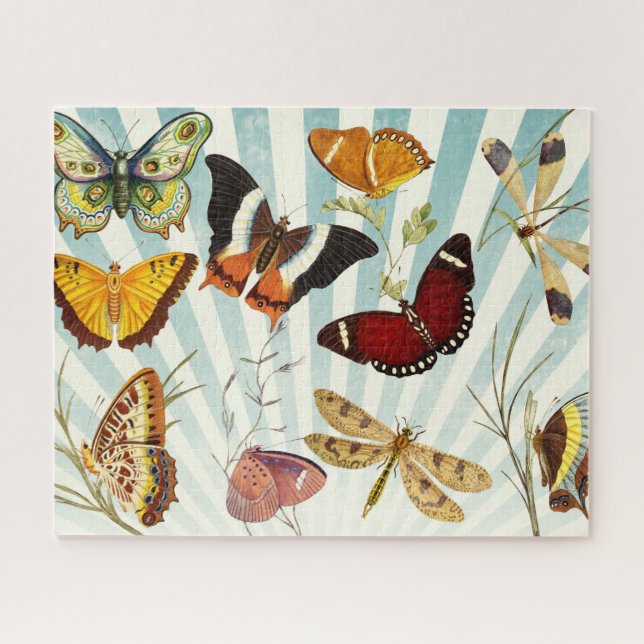Rompecabezas de mariposas de la naturaleza (Horizontal)