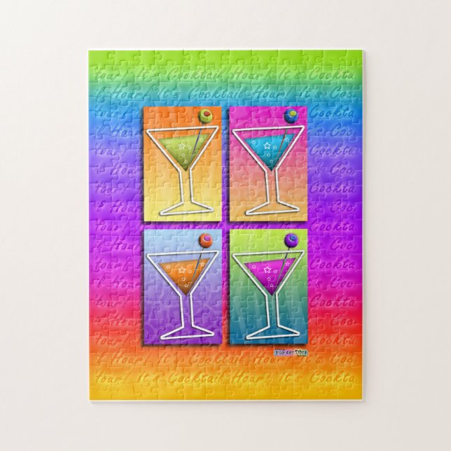 ROMPECABEZAS DE MARTINIS DEL ARTE POP (Vertical)