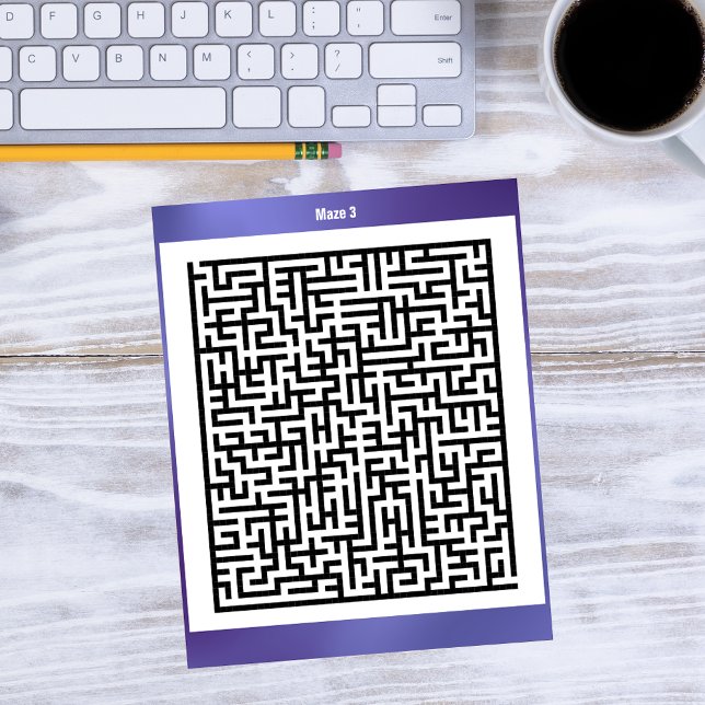 Rompecabezas de Maze Tres Púrpura | Tarjetas de ac (Subido por el creador)