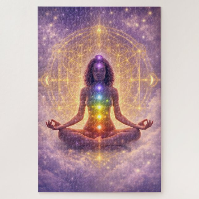 Rompecabezas de Meditación Chakra Regalo de Arte E (Vertical)