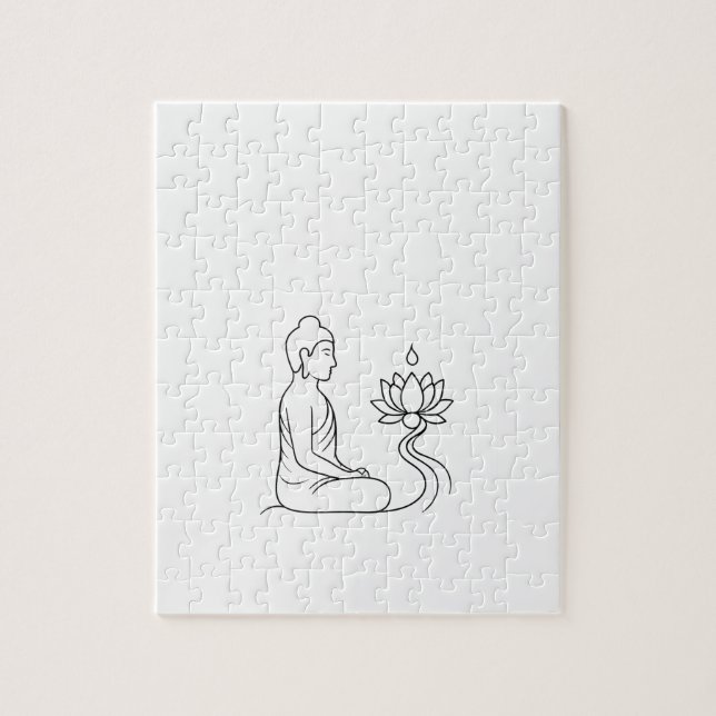 Rompecabezas de Meditación Dhamma de Gautam Buddh  (Vertical)