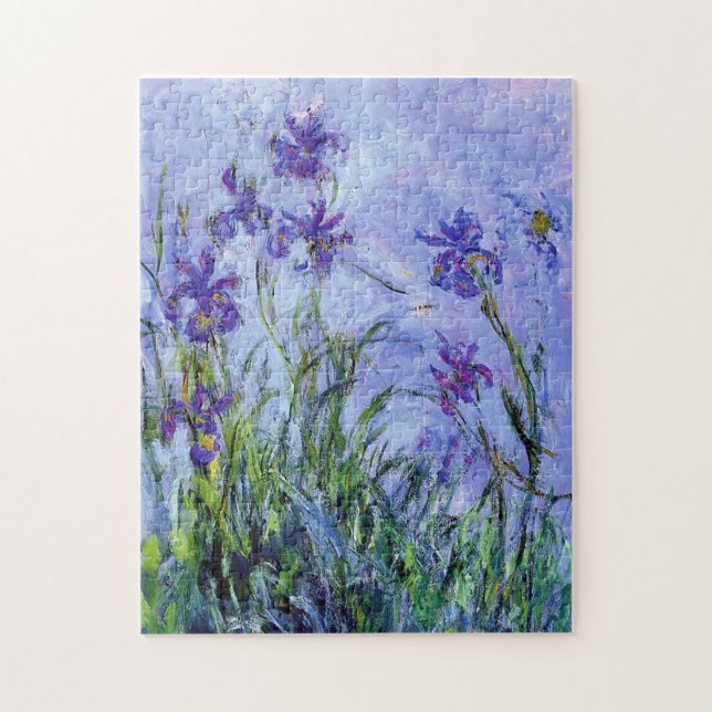 Rompecabezas de Monet Lilac Irises (Vertical)
