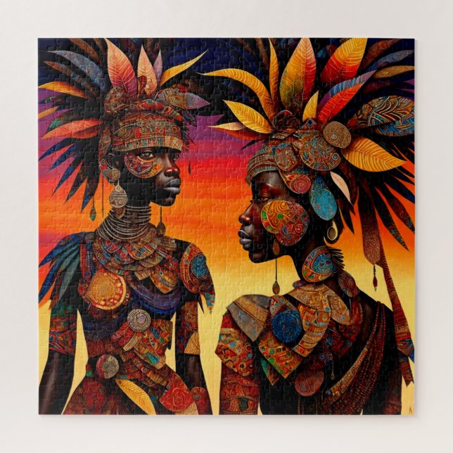 Rompecabezas de mujer africana (Vertical)