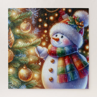 Rompecabezas de Mujer de Nieve de Navidad