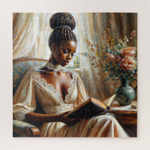 Rompecabezas de mujer negra elegante vintage leyen