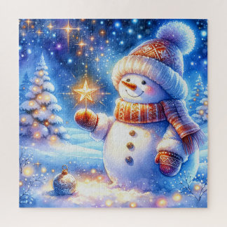 Rompecabezas de muñeco de nieve de Navidad