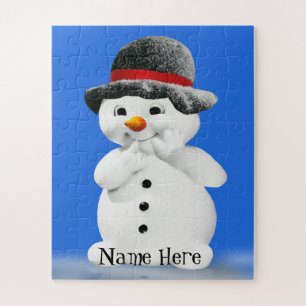 Rompecabezas de muñeco de nieve para niños con nom