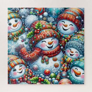 Rompecabezas de muñecos de nieve